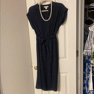 Elegant Black Polka Dot Dress